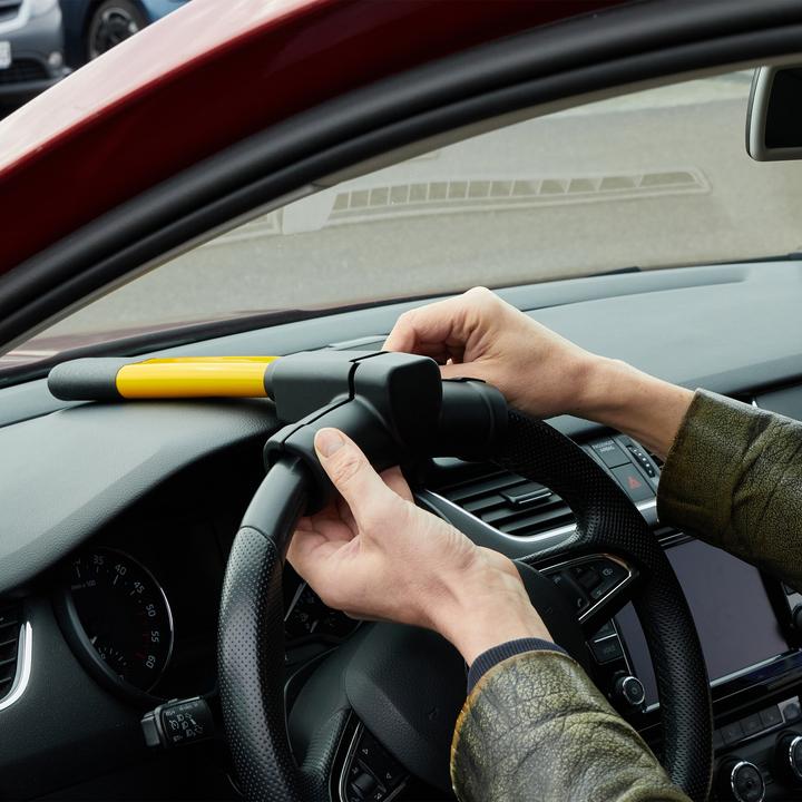 Actual product image Relaxdays Steering wheel lock