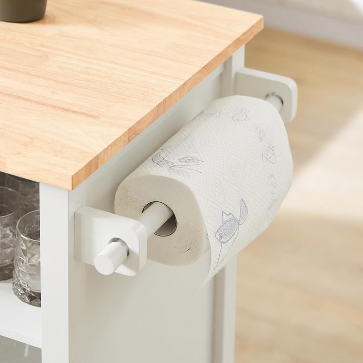 Actual product image SoBuy Design kitchen cabinet white Kitchen trolley with drawers
