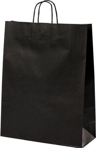 Image du produit Mailmedia Sac en papier avec cordelette 15.7 litres noir Dimensions L 320 x P 120 H 410 mm (Pochette cadeau, 200 x)