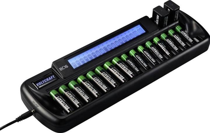 Image du produit Voltcraft Chargeur de piles rondes BC16 (1 pcs, 9V Block, AAA, AA, Batterie)