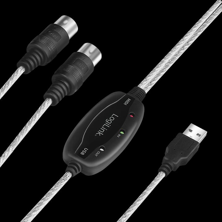Produktbild LogiLink MIDI Adapter (1.90 m, USB 2.0)