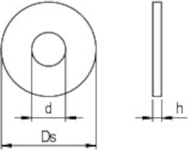 Produktbild Reisser Bauscheiben, DIN 440, Form R, 17,5 x 56 x 5, Stahl, verzinkt, blau passiviert, verpackt a 30