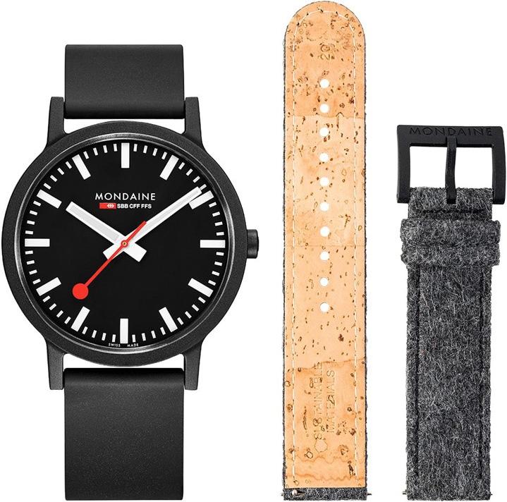 Produktbild Mondaine Essence Black (Analoguhr, 41 mm)
