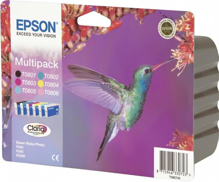 Actual product image Epson T0807 Claria Photographic (M, FC, C, Y, LC, LM)