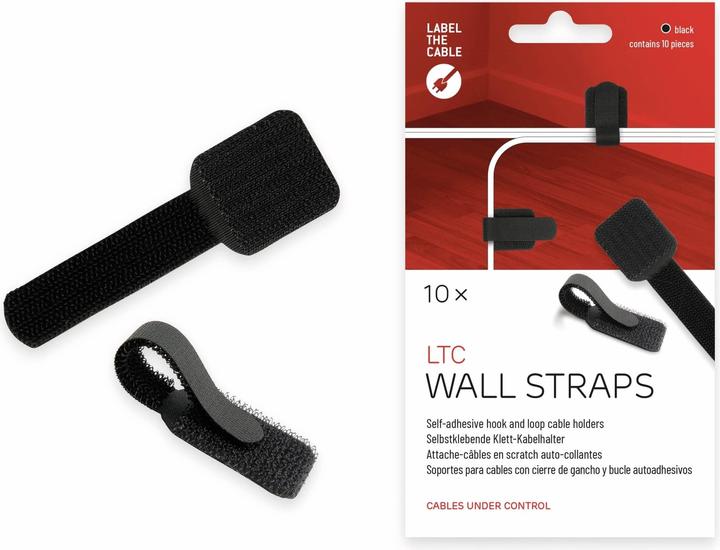 Image du produit Label-the-cable LTC Wall Velcro Cable Ties, pack of 10 (Serre-câbles en plastique, 90 mm, 10 pcs)