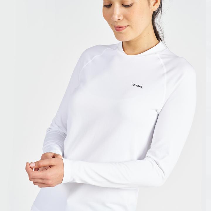 Produktbild Tribord Segelshirt langarm Damen UV-Schutz - Sailing 500 weiss (XL)