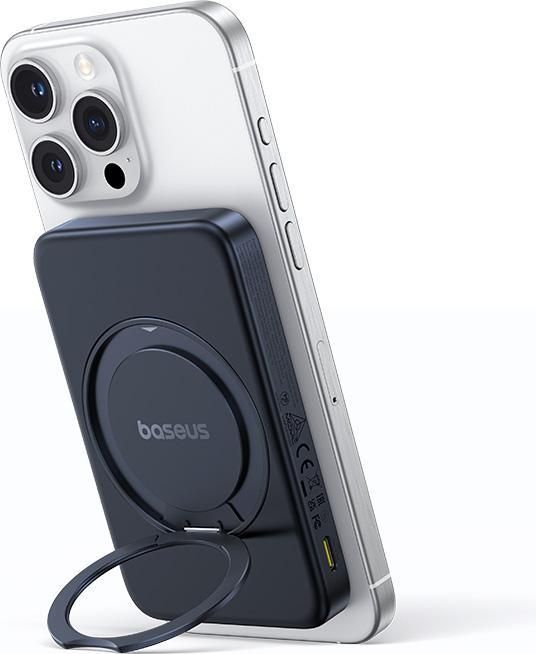 Actual product image Baseus magnetic powerbank with stand PicoGo Qi2 5000mAh 20W (5000 mAh, 20 W, 18.50 Wh)