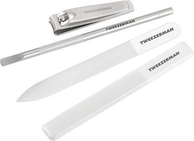 Produktbild Tweezerman Studio Collection Glass Manicure Set 4-Piece Nail Care Set Silver White 4207-R