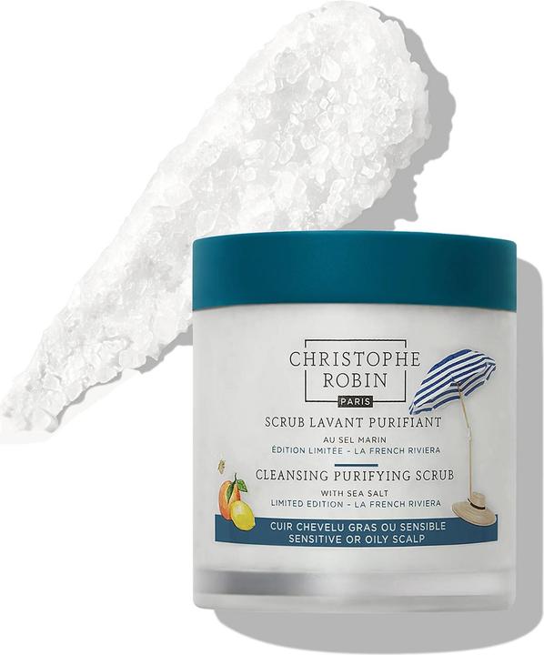 Produktbild Christophe Robin Scrub Lavant Purifiant au Sel Marin Édition Limitée – La French Riviera (250 ml, Flüssiges Shampoo)