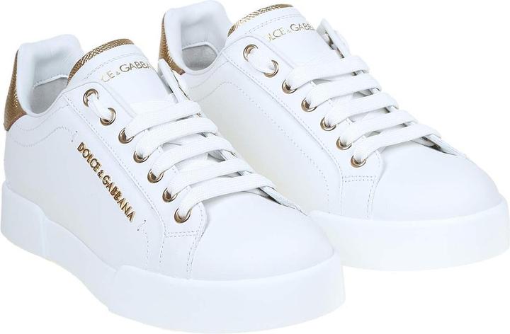 Immagine prodotto Dolce & Gabbana portofino sneakers in white leather with logo pearl (38)