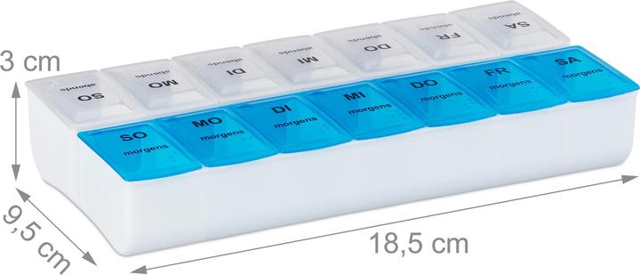 Image du produit Relaxdays Pilulier 7 jours 2 compartiments