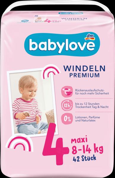 Produktbild dm babylove Premium-Windeln (Gr. 4, Tragepack, 42 Stück)
