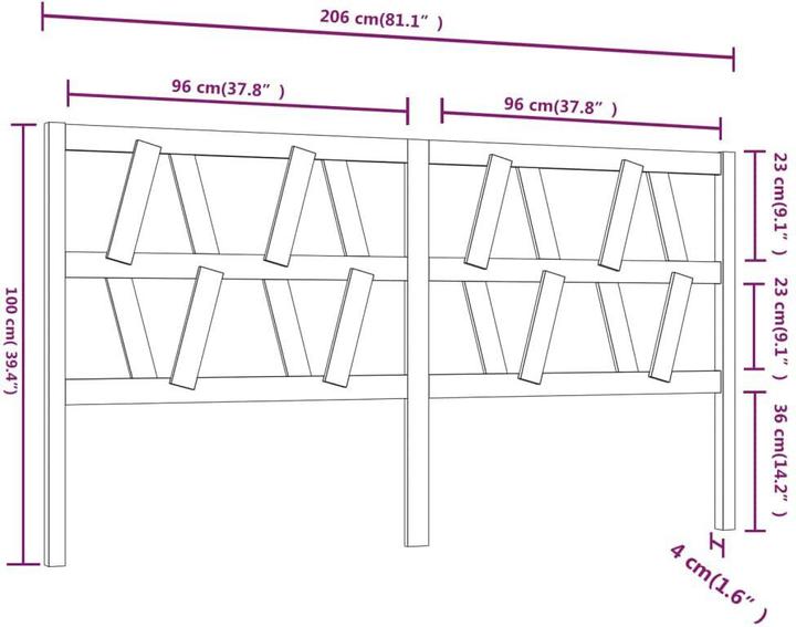 Produktbild VidaXL Lamech (206 x 4 x 100 cm)