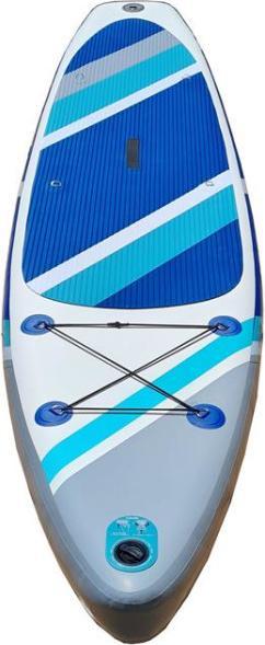 Produktbild Alpidex Aufblasbares Stand Up Paddle Board SUP (320x76x15cm), Tragetasche, Paddel, Luftpumpe, Leash - Cloud