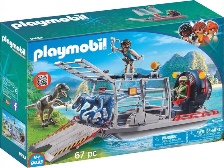 Playmobil Barca a elica con gabbia di dino (9433)