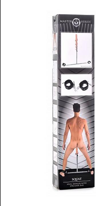 Actual product image Master Series Squat Anal Impaler with Spreader Bar and Cuffs