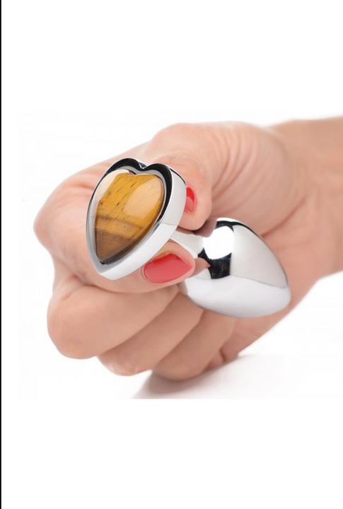 Immagine prodotto XR Brands Gemme occhio di tigre cuore medio Plug anale