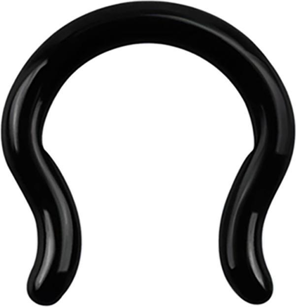 Star Piercing Septum Ring schwarz (ohne Messing, Chirurgenstahl 316L)