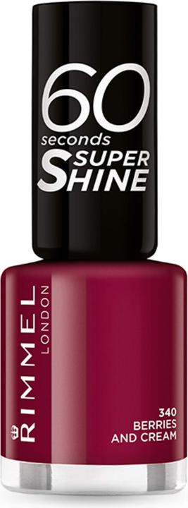 Rimmel London 60 Seconds Super Shine (340 Berries And Cream, Farblack)