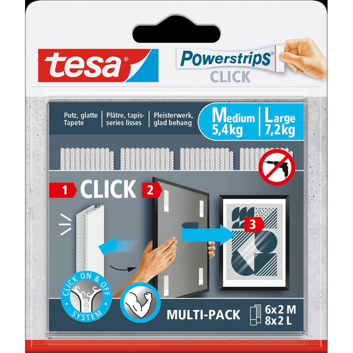 Produktbild tesa Powerstrips Klett-Klebepads (7.20 kg)