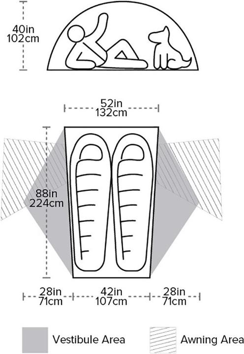 Produktbild Big Agnes Copper Spur HV UL2 mtnGLO (Kuppelzelt, 1.46 kg, 2 Personen)