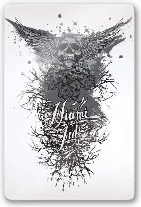 Produktbild Miami Ink Schädel mit Flügeln (60 x 40 cm)