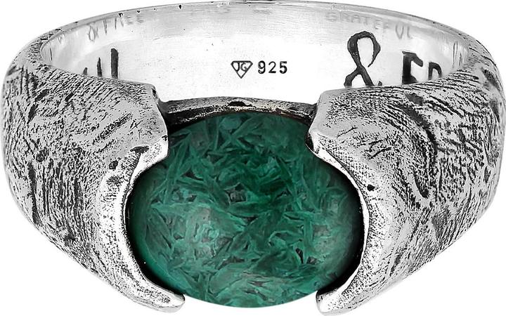 Immagine prodotto Haze & Glory Ring Siegelring Liberty - Afrikanischer Türkis 925 Silber (60, 925 Argento)