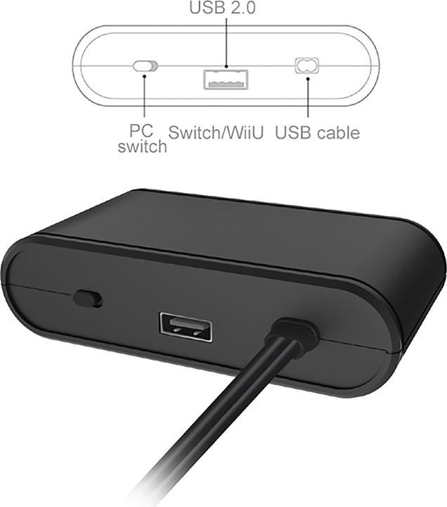 Produktbild Steelplay GameCube Controller Adapter -neliporttinen adapteri, Switch (Switch)