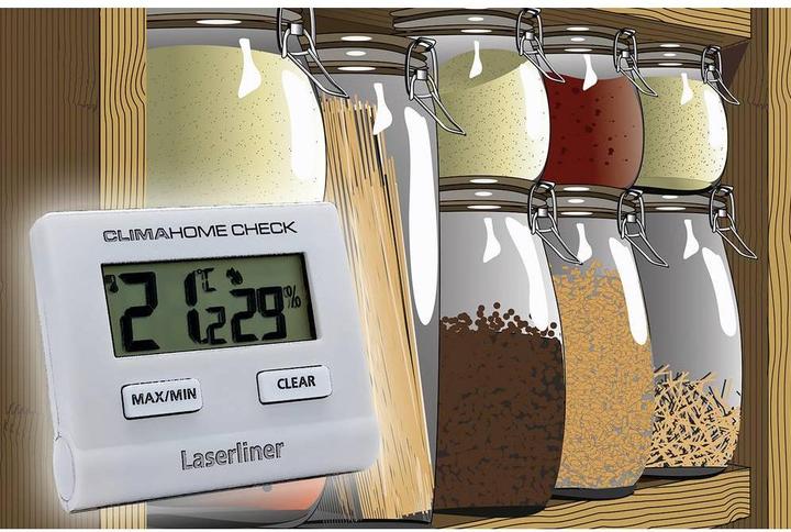 Image du produit Laserliner Thermo-/Hygrometer ClimaCheck, Detailfarbe: Weiss, Typ