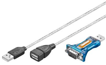 Immagine prodotto Goobay convertitore USB seriale RS232 mini, trasparente (1.50 m)