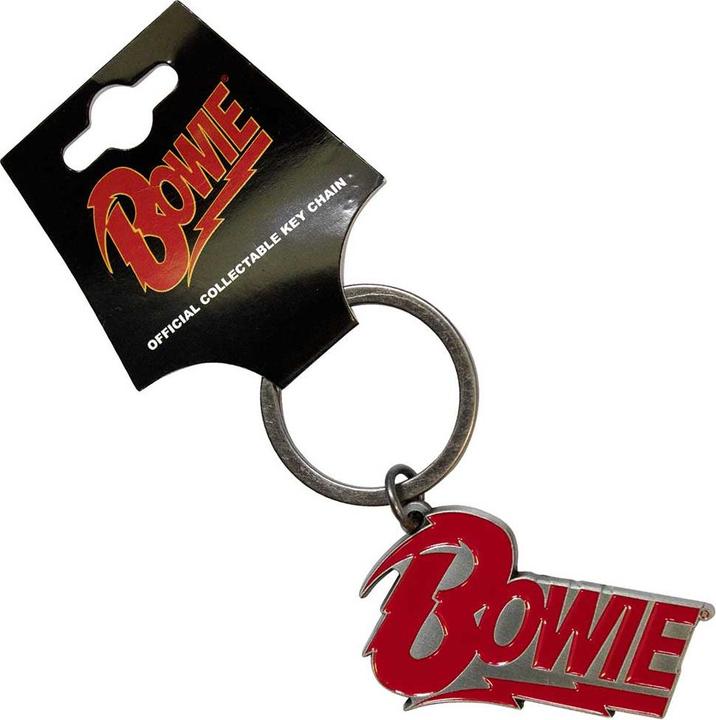 Actual product image David Bowie Logo Schlüsselanhänger