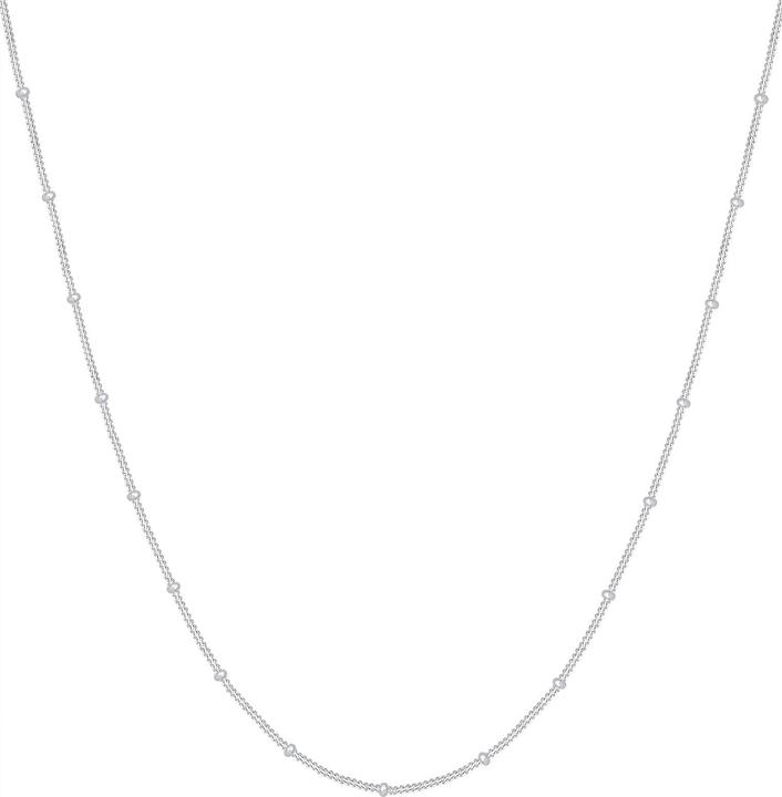 Produktbild Elli Halskette Basic Panzerkette Kugeln Trend Fein 925 Silber (925er Sterling Silber, 60 cm)