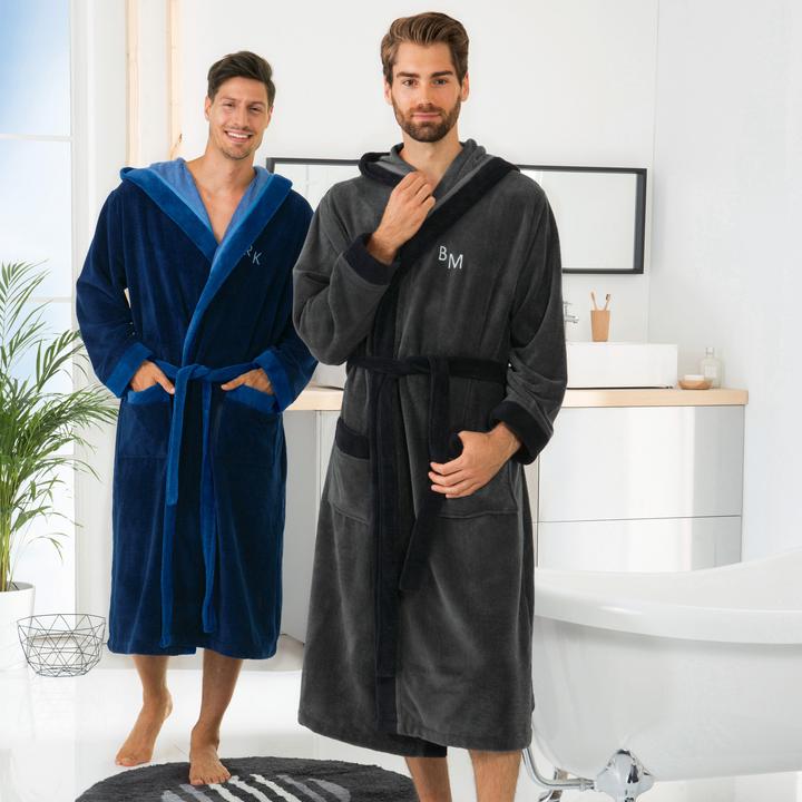 Actual product image Erwin Müller Mens bathrobe with hood (XXL)