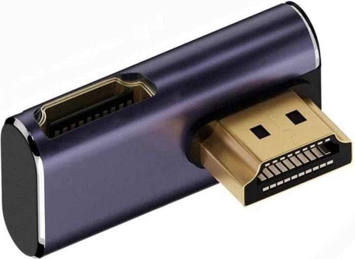 PowerGuard Adattatore a basso profilo da HDMI a HDMI 2.1 8K con angolo di 90 gradi a sinistra verso il basso (HDMI)