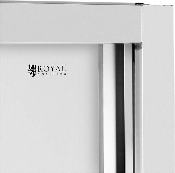 Produktbild Royal Catering Geschirrschrank Edelstahl Hochschrank Vorratsschrank Schiebetüren Breite 100 cm