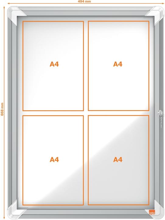 Produktbild Nobo Schaukasten 4xA4