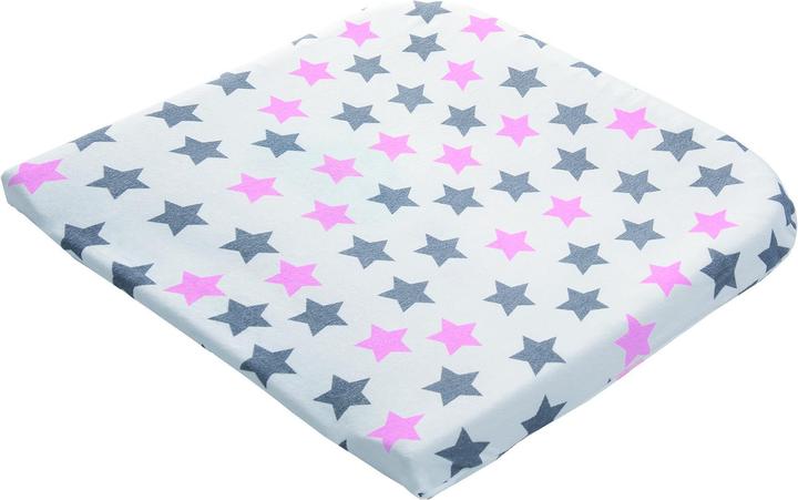 Copri-cuscino fasciatoio stampato a 6802 stelle rosa (72 x 77 cm)