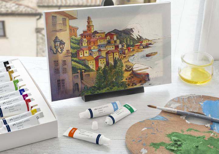 Produktbild Faber-Castell Ölfarbe (12 Farben in 9 ml Tuben in einer Kartonverpackung, 9 ml)