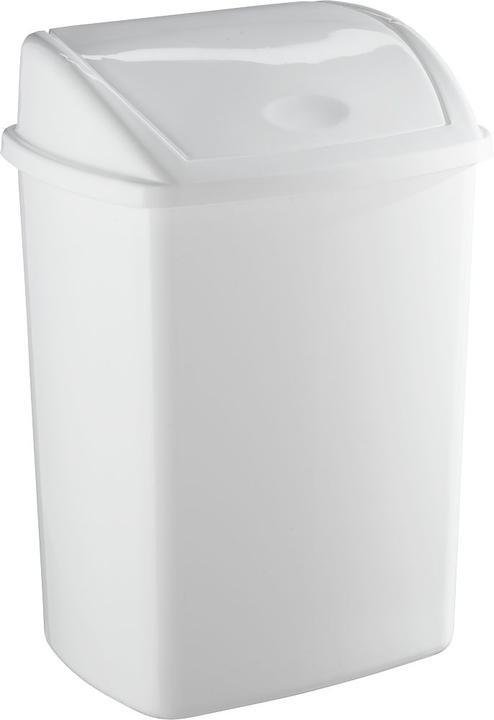Produktbild Vepa Bins Abfallbehälter mit Schwingdeckel, aus Kunststoff, Inhalt 26 l, weiss (26 l)