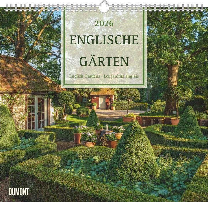 Produktbild Englische Gärten 2026 – Garten-Kalender – mit allen wichtigen Feiertagen – Format 38,0 x (Deutsch, Französisch, Englisch)