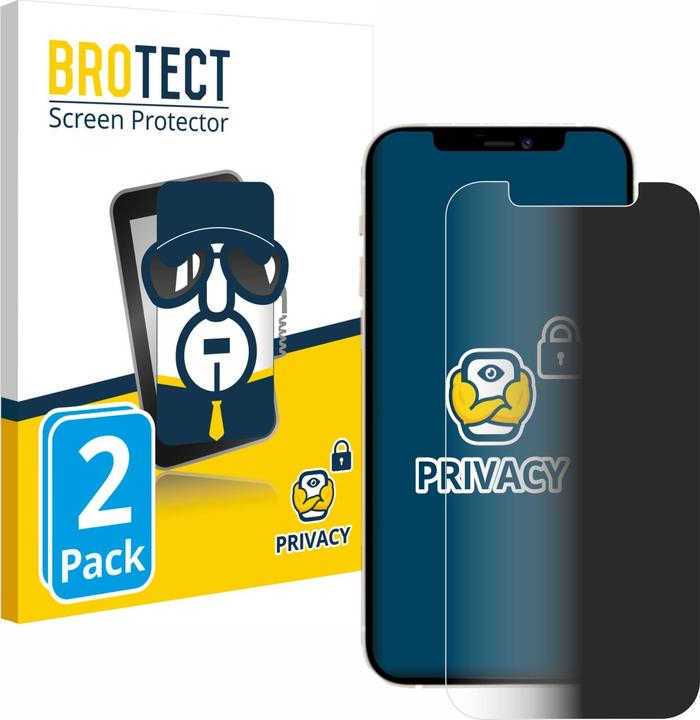 Immagine prodotto BROTECT Pellicola privacy antispia Pellicola di protezione dalla luce blu (2 Pezzo/i, Apple iPhone 12 Pro)