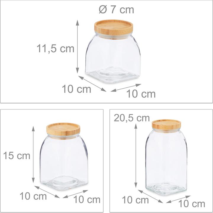 Image du produit Relaxdays Bocaux-en-verre (1.40 l)