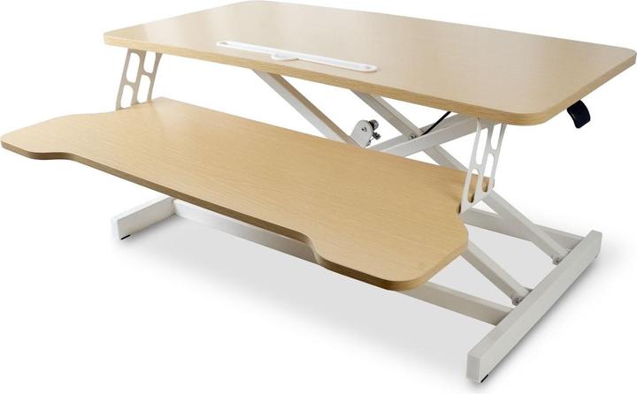 Immagine prodotto Hermex Bürotisch Aufsatz Notebook Schreibtisch Pneumatik Hubtisch Office Desk Arbeitstisch (80 x 64 x 51,5 cm)
