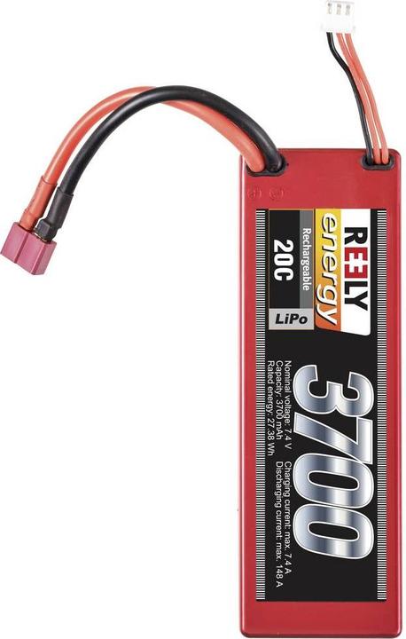 Produktbild Reely Modellbau-Akkupack (LiPo) 7.4 V 3700 mAh Zellen-Zahl: 2 20 C Stick Hardcas (7.40 V, 3700 mAh)