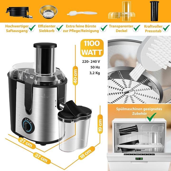 Produktbild Kesser Entsafter für Obst und Gemüse (Silber/Schwarz)
