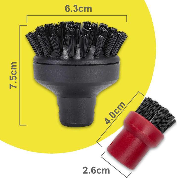 Image du produit Hermex 5-tlg. Alternatives Bürsten-Set für Kärcher Dampfreiniger SC1/SC2/SC3/SC4/SC5/SC7