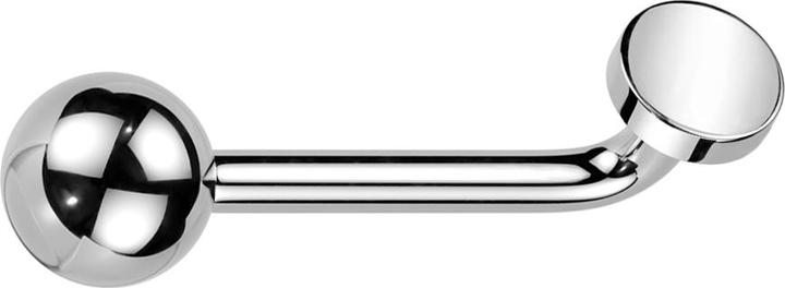 Produktbild Star Piercing Barbell L gebogen Innengewinde silber mit Kugel und Scheibe (ohne Messing, Titan G23)