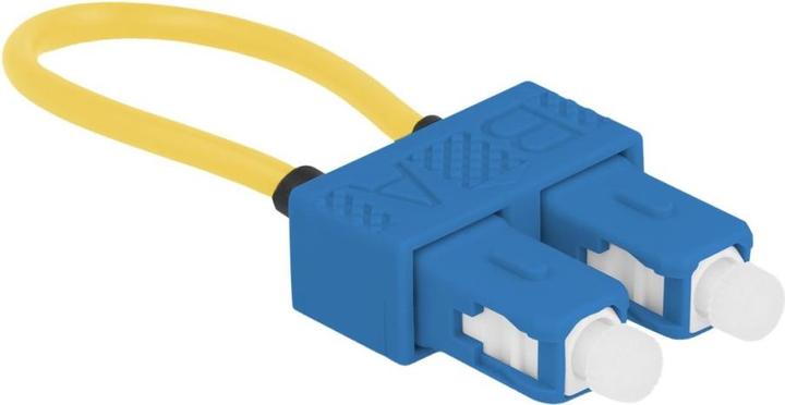 Actual product image Delock FO Loopback Adapter SC / UPC Singlemode blue