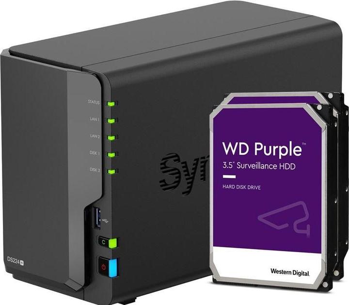 Immagine prodotto Synology DS224+ (2 x 4 TB, WD Purple)