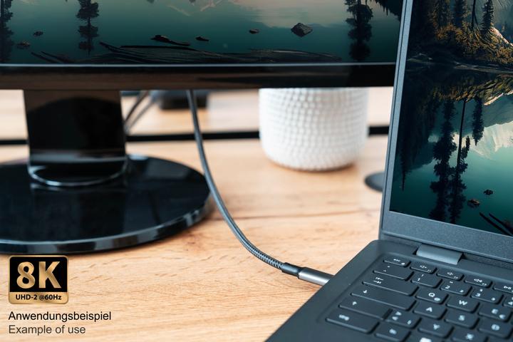 Produktbild Good Connections USB 4.0 Gen. 3x2 Kabel 40GBit/s 240W 8Ka60Hz USB-C Stecker an (0.50 m, USB 4.0, 240 W)
